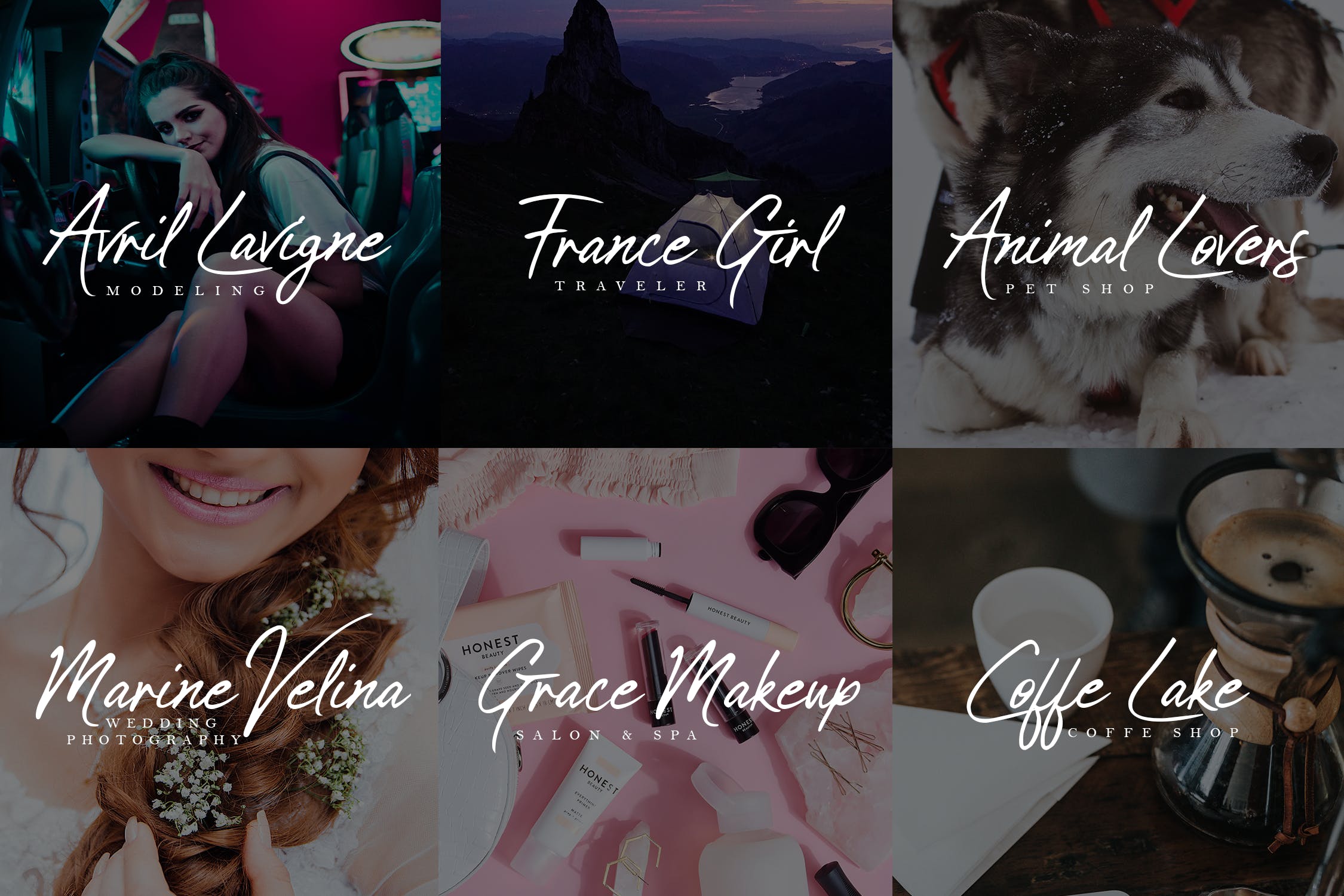 时尚英文手写草书字体下载 Beauty City插图(3)