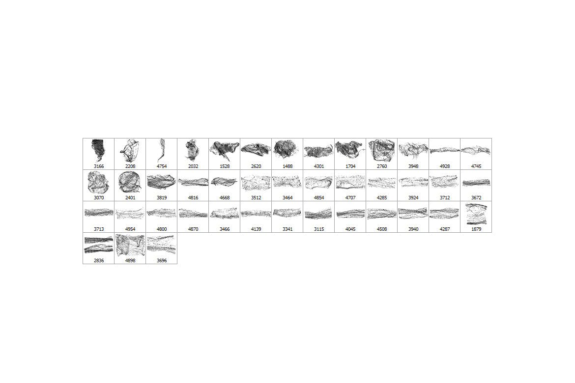 42个塑料形状的PS图案笔刷插图(1)