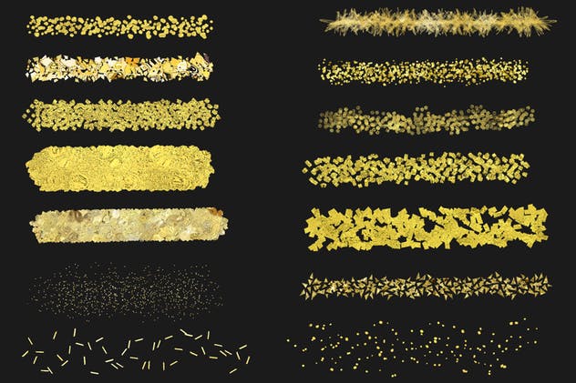 金漆闪闪图层样式、PS笔刷&纹理合集(2) Golden Era for Adobe Photoshop插图(9)
