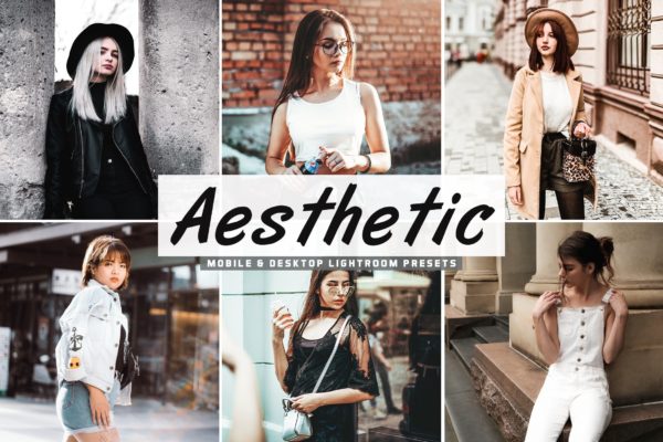 模特人像摄影必备的LR调色滤镜合集v2 Aesthetic Mobile &amp; Desktop Lightroom Presets V2