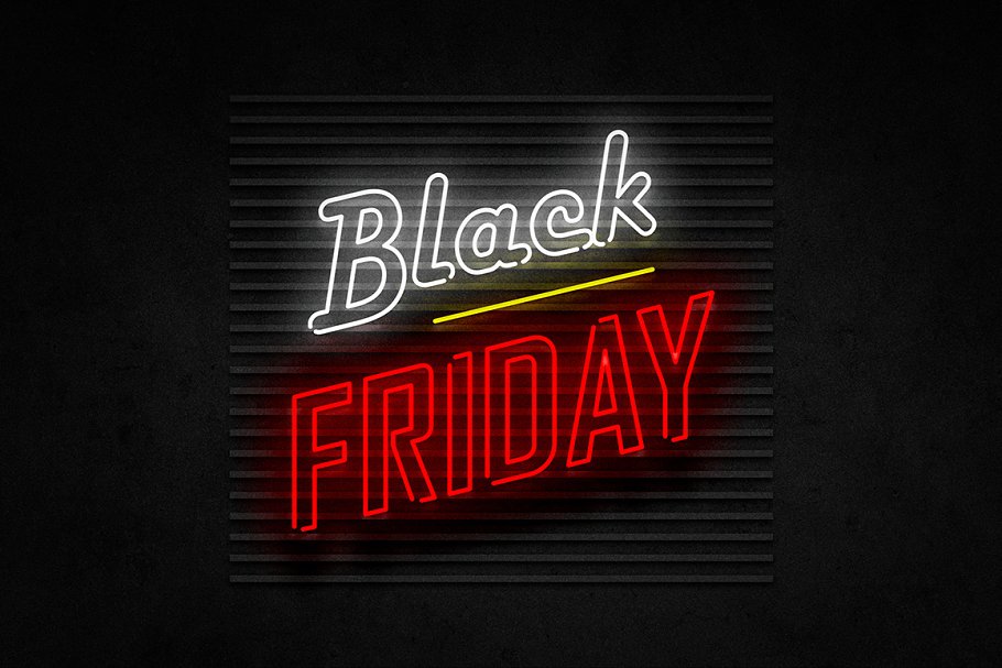 炫彩霓虹灯效果PS图层样式 Neon Underground Photoshop Effect插图(1)