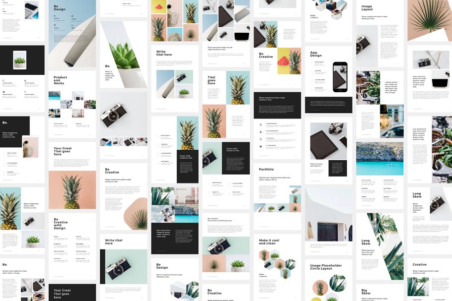 A4美国信纸规格现代简约谷歌幻灯片模板 A4 Vertical Google Slides +30 Photos插图(2)