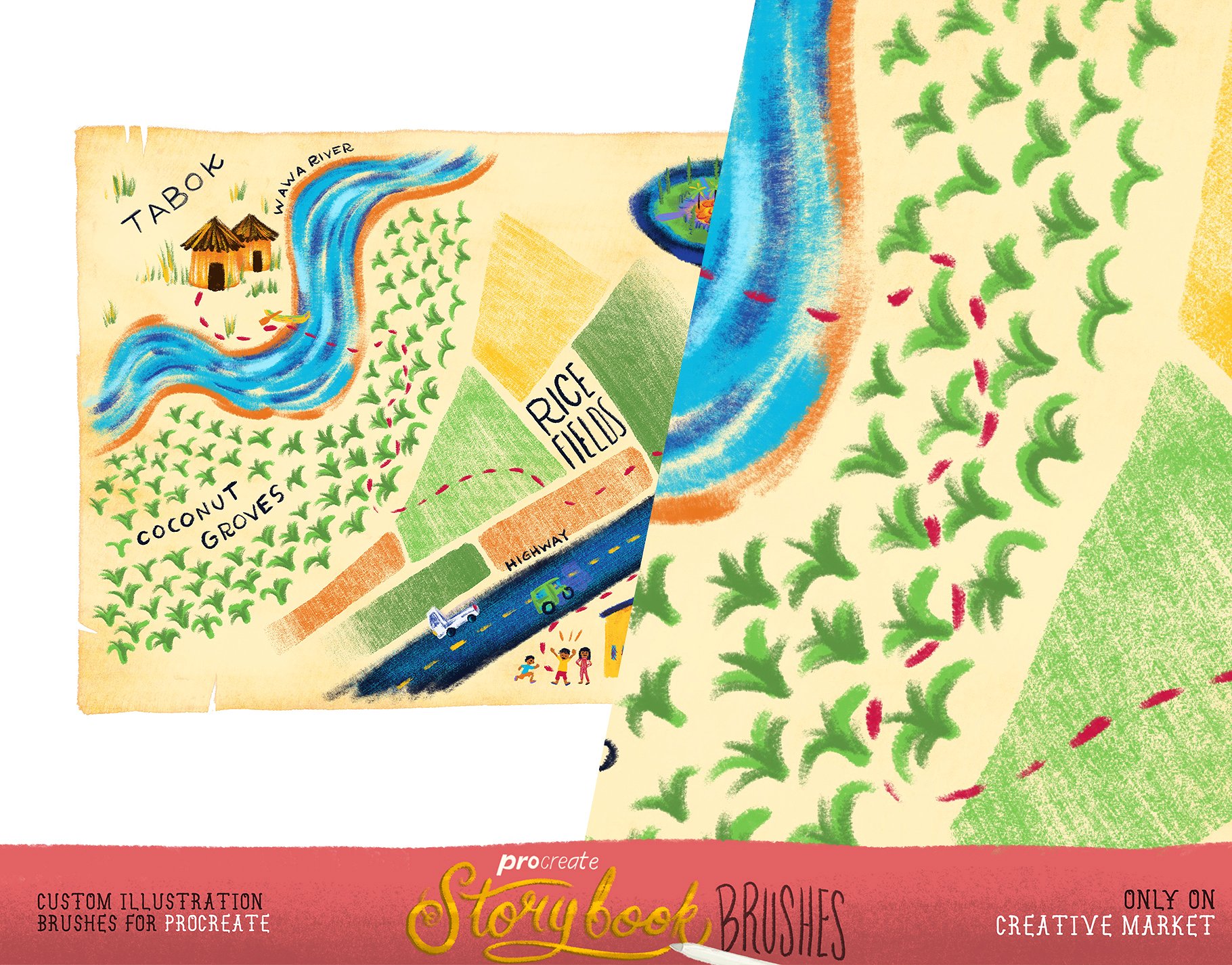 故事书插画风格Procreate画笔笔刷 Storybook Illustrator for Procreate插图(5)