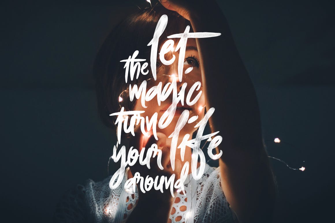 街头涂鸦书法艺术英文字体/字体样式PS动作 Foxing Font + PS Action插图(4)