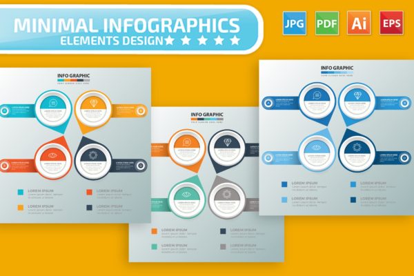要点说明/重要特征信息图表矢量图形素材库精选素材v5 Infographic Elements Design