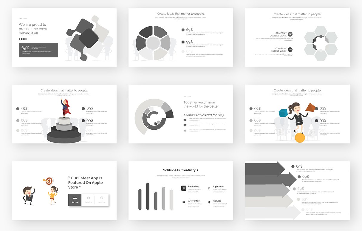 128个独特的谷歌幻灯片模版插图(6)