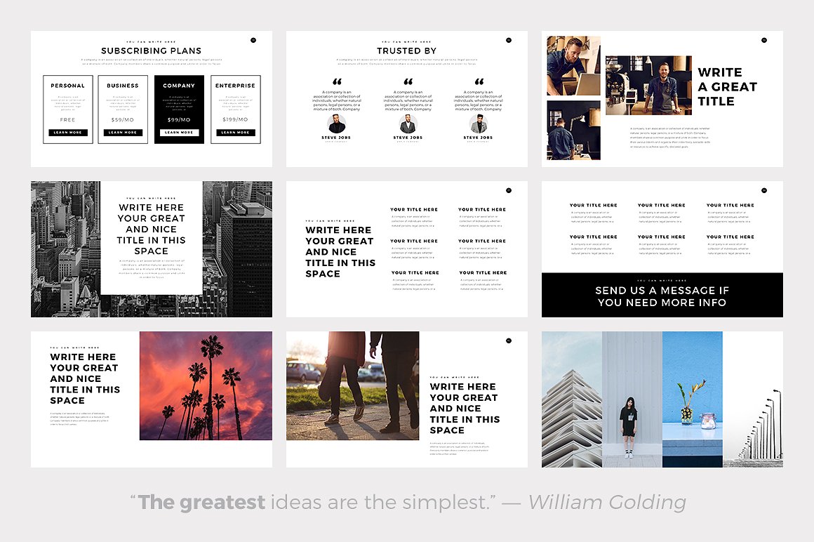专业极简的谷歌幻灯片模板下载[pptx]插图(5)