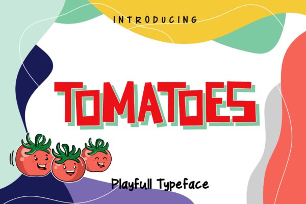 儿童设计项目适用的英文可爱手写字体 Tomatoes – Playful Typeface