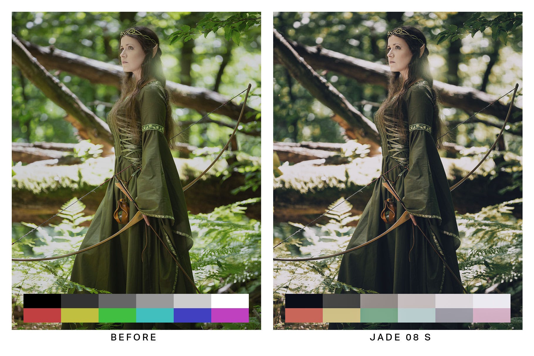 50款室外肖像人像摄影对比鲜明电影胶片色调Lightroom预设 50 Moody Green Lightroom Presets插图(3)