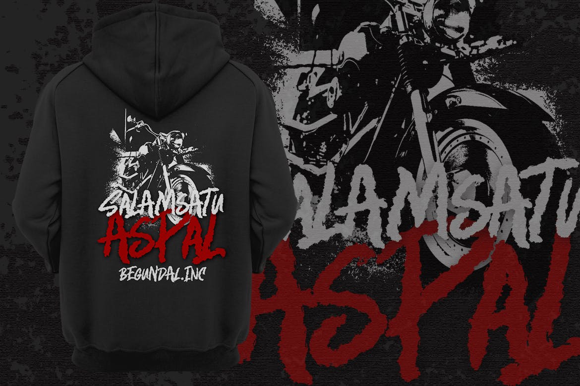 撕纸风格干笔刷英文艺术字体素材库精选 Campbell – Rough Brush Font插图(6)