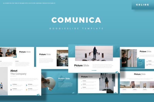 多图&amp;信息图表企业宣传介绍谷歌幻灯片设计模板 Comunica – Google Slide Template
