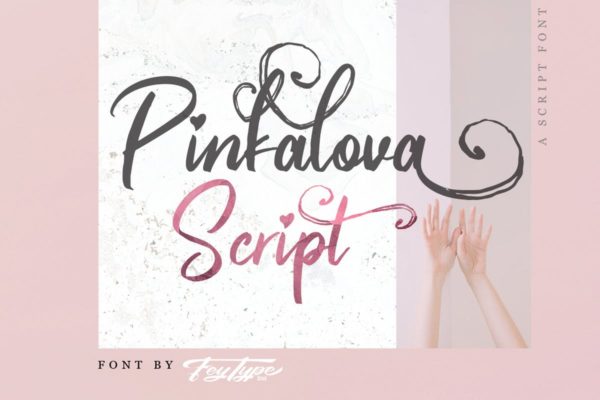 充满爱意独特设计英文手写字体 Pinkalova – Handwritting Script Font