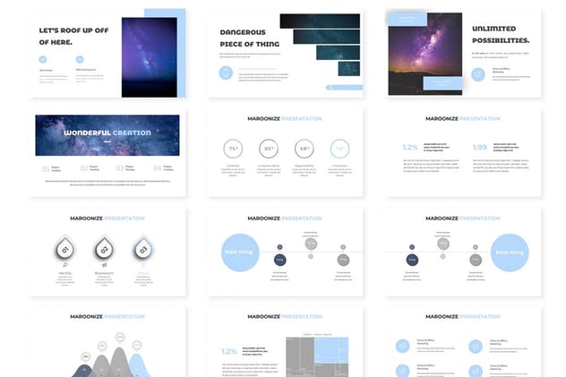 企业商务风格多用途Keynote幻灯片模板 Maroonize – Keynote Template插图(2)