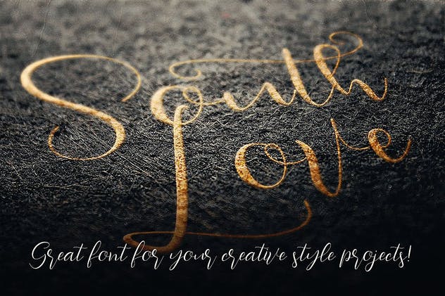 创意手写英文书法字体下载 Southlove Script Font插图(3)