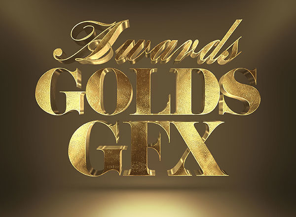 3款高端尊贵金色质感的photoshop图层样式&amp;字母数字集合