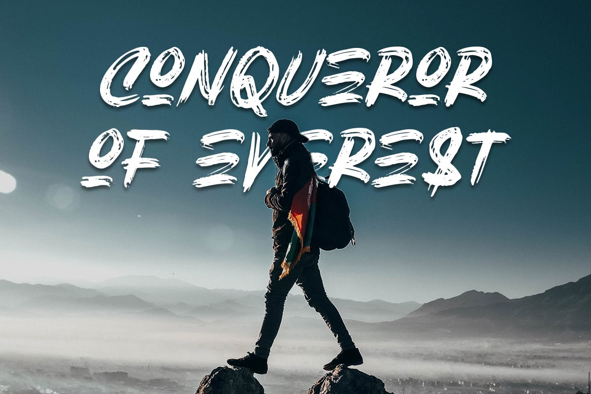 独特粗体干笔刷英文书法字体 Boa Morte Bold Handbrush Font插图(1)