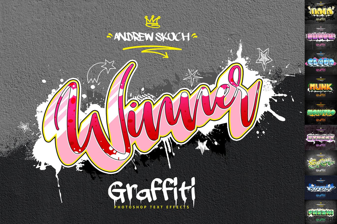 街头涂鸦文字效果PSD分层模板v3 Graffiti Text Effects Vol.3插图