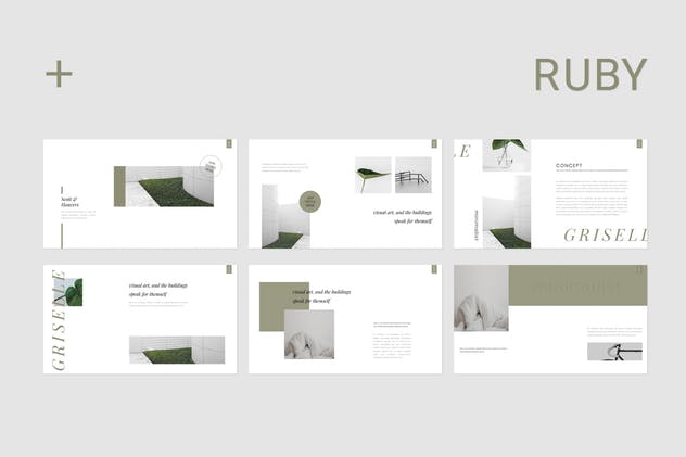 极简主义家居生活主题Google Slides品牌幻灯片模板 Griselle Google Slides插图(4)
