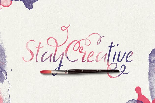 69款水彩艺术图案PS画笔笔刷 69 Watercolor Brushes for Photoshop插图(7)