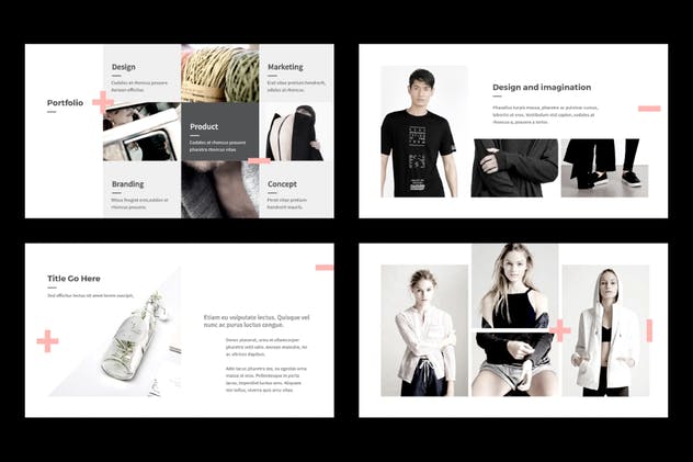 极简主义风格时尚行业适用PPT幻灯片模板 Minimal Fashion PowerPoint插图(9)