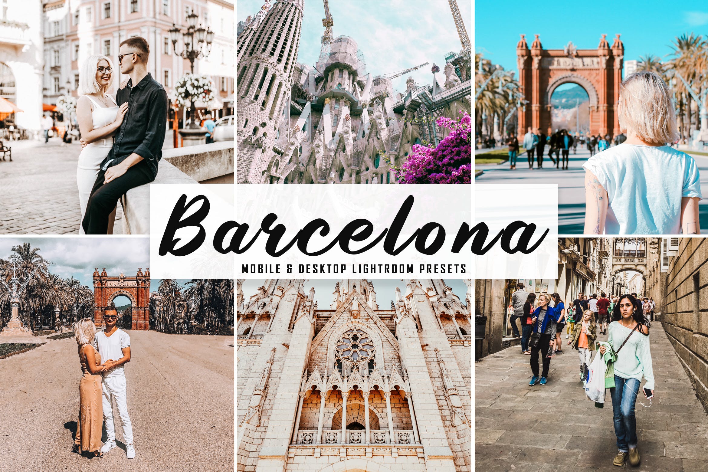 旅拍必备的LR明亮色调预设下载 Barcelona Mobile & Desktop Lightroom Presets插图