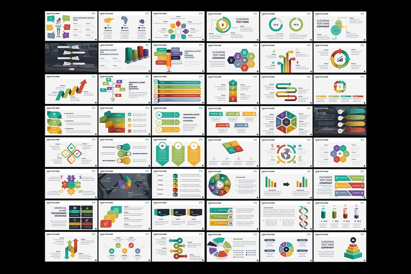 时尚简约商务大数据keynote幻灯片演示模板(key)插图(12)