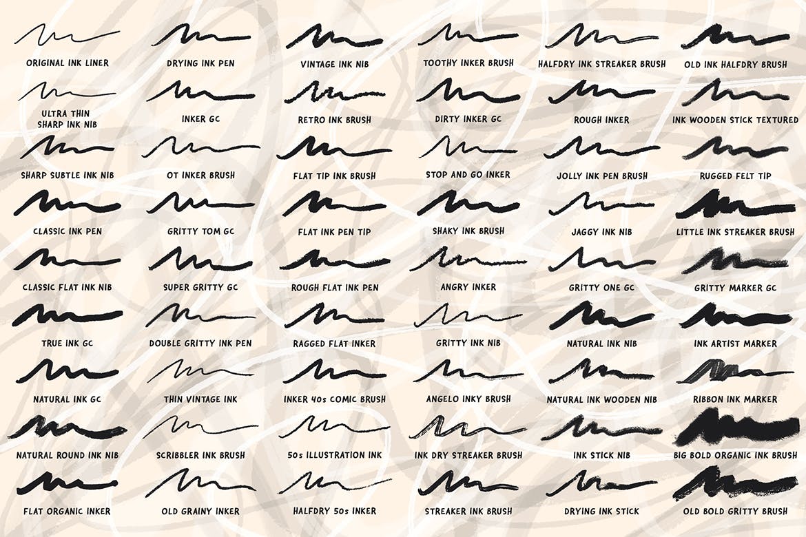 欧美复古漫画创作必备PS墨水笔刷 Inkers Brushes for Adobe Photoshop插图(4)