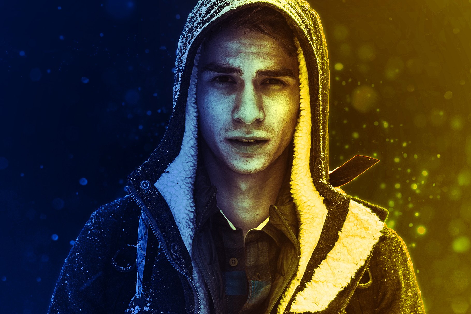 双色照片效果处理PS动作预设 Double Lighting Photoshop PSD Action插图(4)