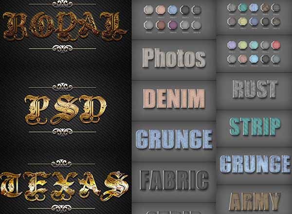 40款3D文字图层样式打包下载[psd,asl]