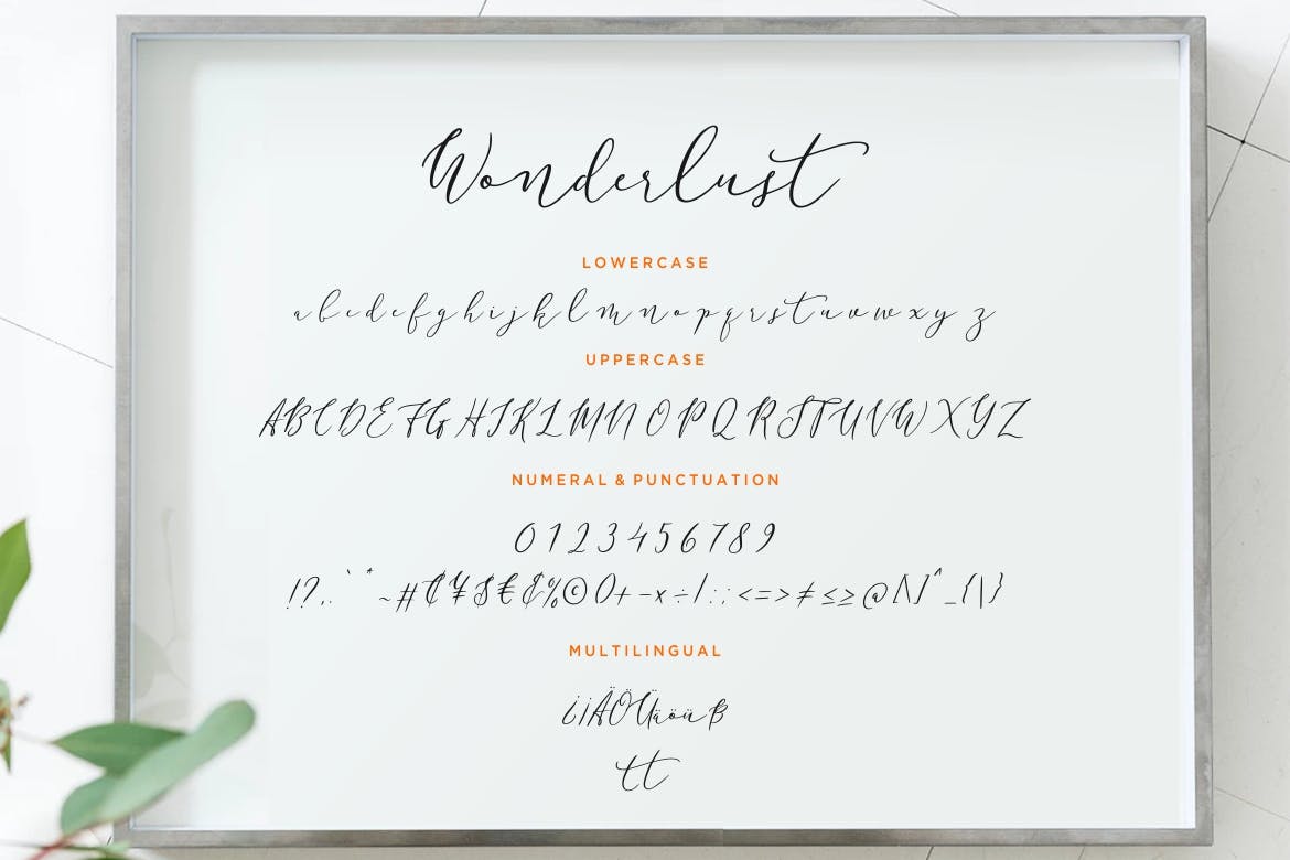 现代优雅英文钢笔书法字体 Wonderlust Calligraphy Modern插图(6)