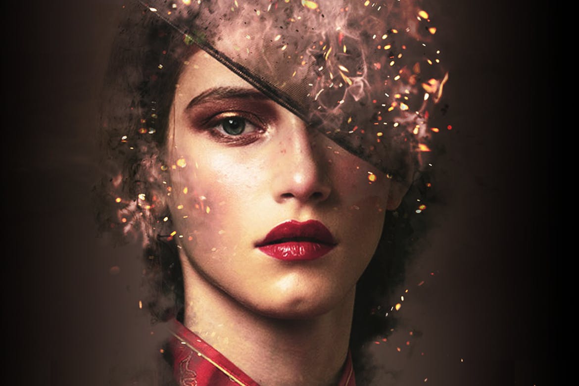 炫酷人像照片燃烧特效处理PSD图层样式 Burning Fire Photo Effect插图(2)