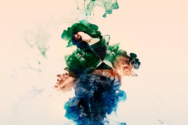 多彩墨水流动动画效果PS动作 Ink Flow Animation Photoshop Action插图(2)