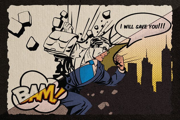 复古美式漫画效果生成Procreate笔刷 Vintage Comic Procreate Brushes插图(7)