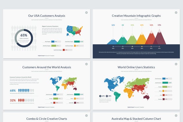 数据信息科技风格PPT幻灯片模板下载 Digital Utopia PowerPoint Template插图(9)
