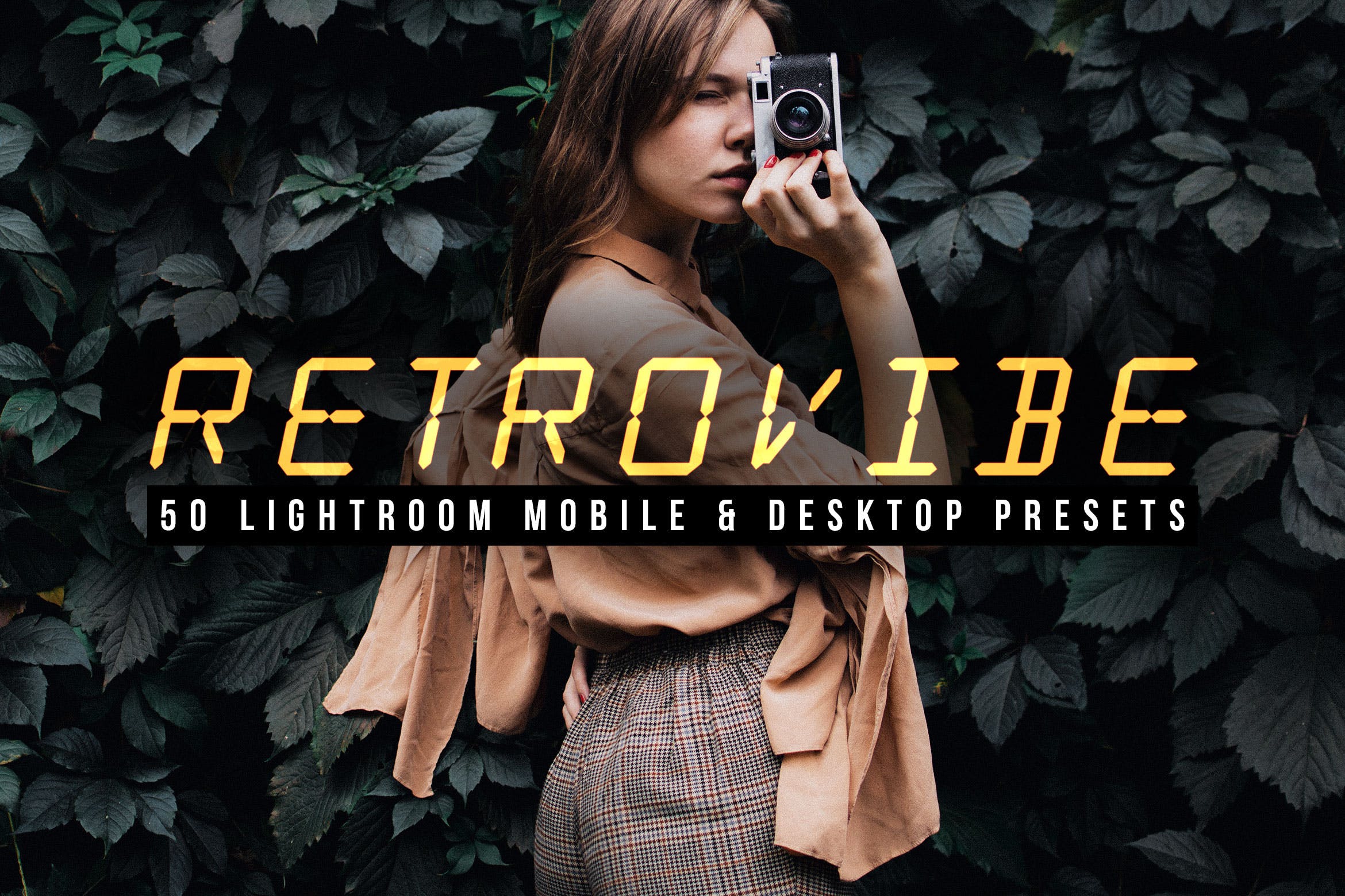 50种复古照片效果调色滤镜素材库精选LR预设 50 Retrovibe Lightroom Presets and LUTs插图