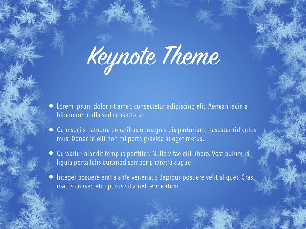 冬天雪花背景素材库精选Keynote模板下载 Hello Winter Keynote Template插图(2)