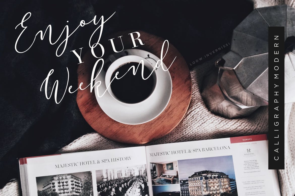 现代优雅英文钢笔书法字体 Wonderlust Calligraphy Modern插图(5)