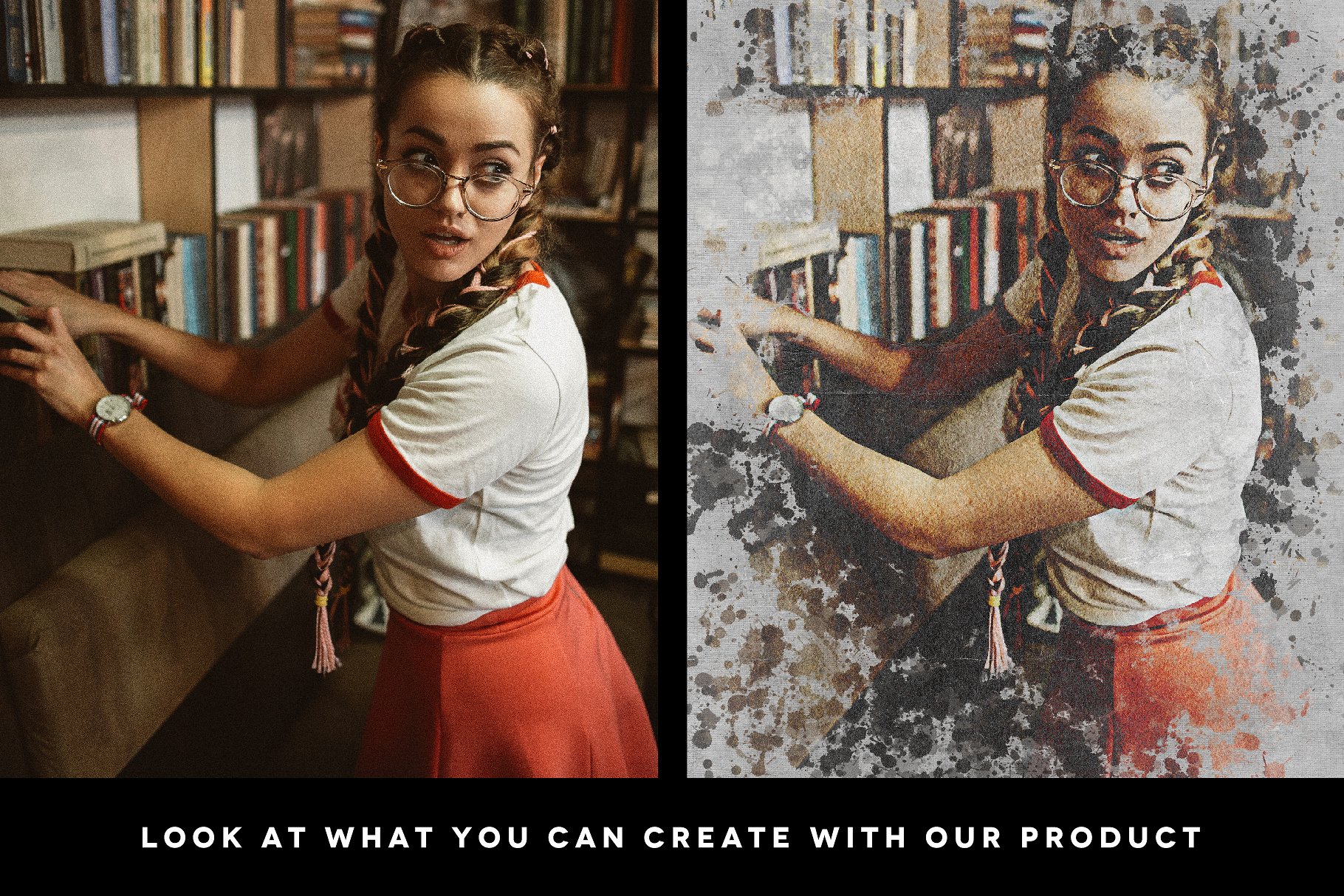 墨水肖像画照片效果PS动作 Ink Portrait Volume 02插图(1)