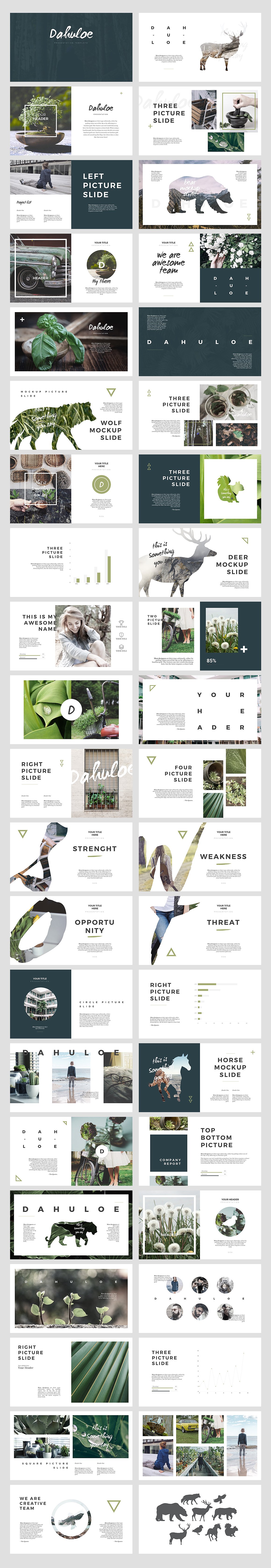 素材库下午茶：绿色环保主题的PPT模版下载[PPTX]插图(5)