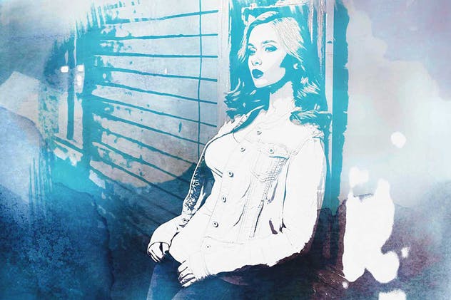 逼真的水彩艺术效果照片调色Photoshop动作 Watercolor Photoshop Actions插图(5)