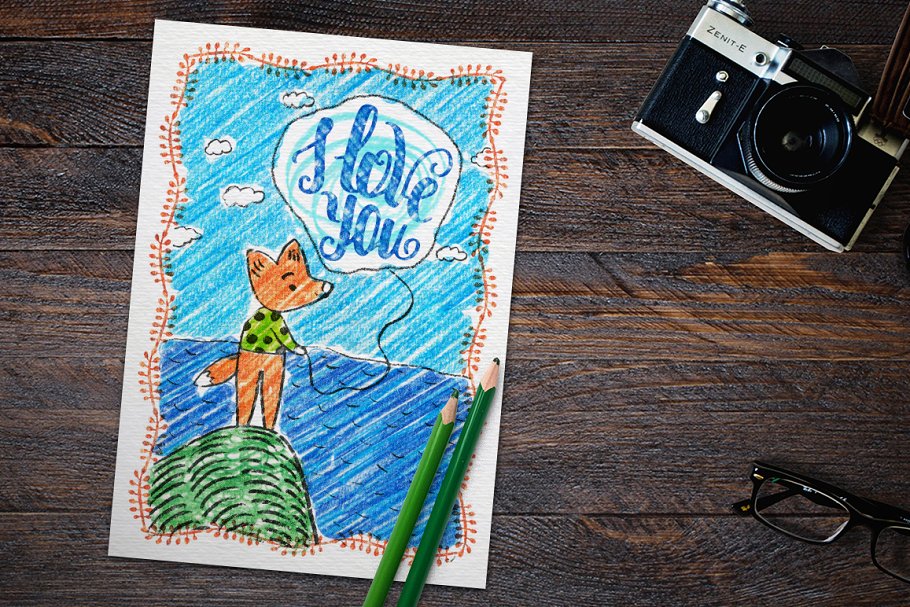 彩色铅笔效果合集 Photoshop Pencil Color Effect插图(8)