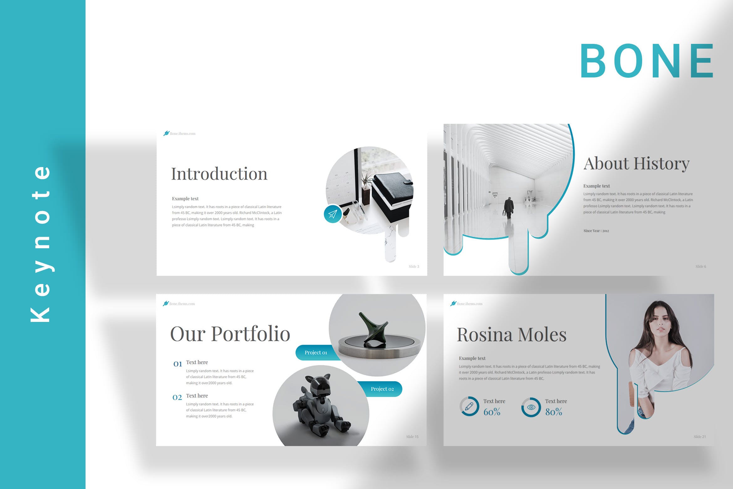 创意设计公司简介Keynote演示文稿模板 Bone Keynote插图