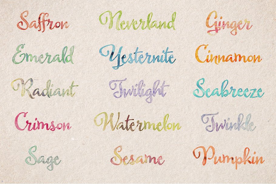 炫彩漂亮水彩效果PS样式Vol.1  Watercolor Photoshop Styles Volume 1插图(1)