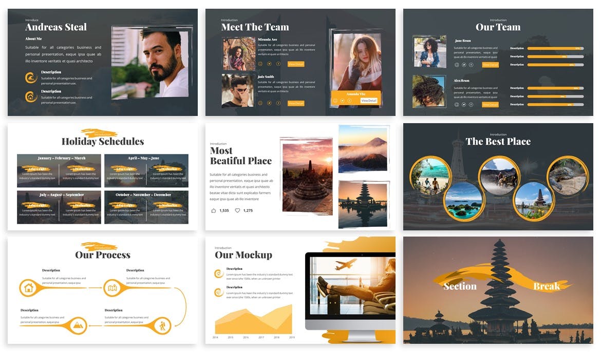 旅游公司&旅行社服务介绍Keynote幻灯片模板 Exploid – Travel Keynote Template插图(2)