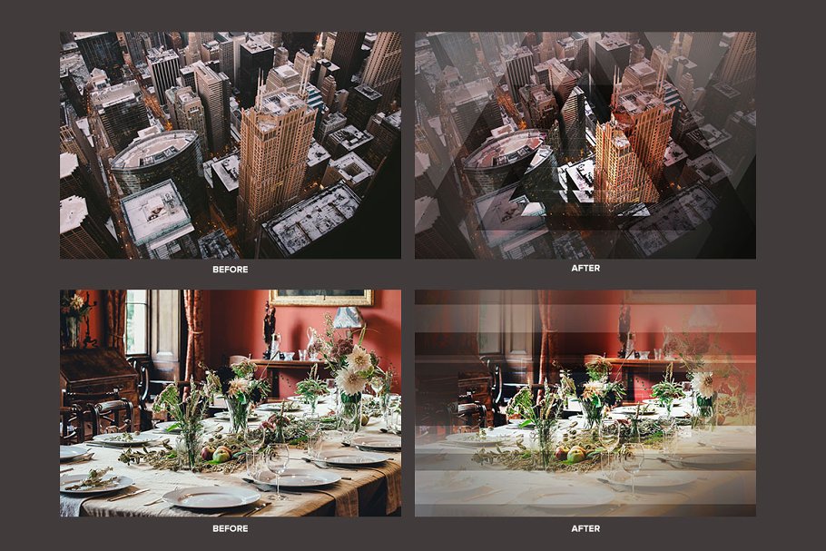 几何科幻照片效果处理PSD模板 Geometric Haze Photoshop Template插图(4)