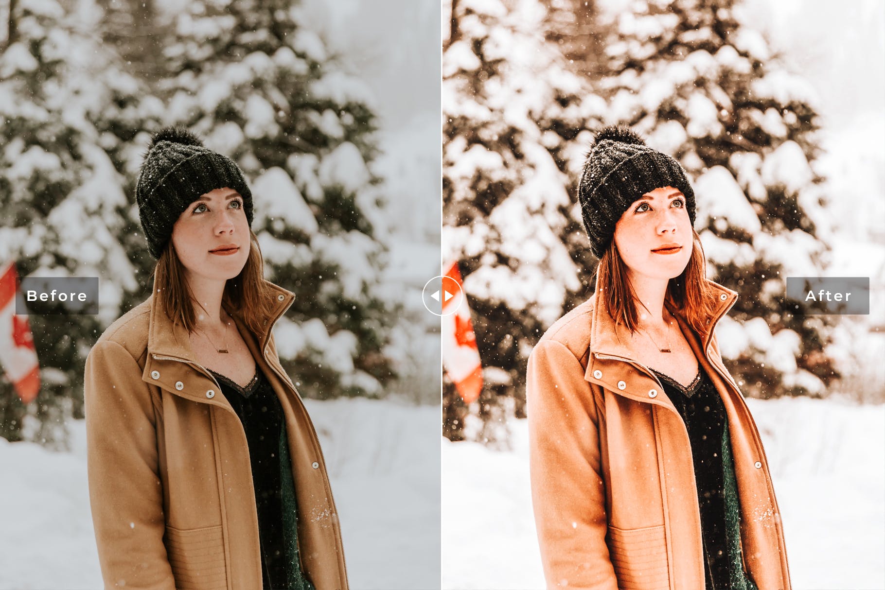 高对比度哑光/橙色/蓝绿色柔和色调LR预设 Canada Mobile & Desktop Lightroom Presets插图(2)