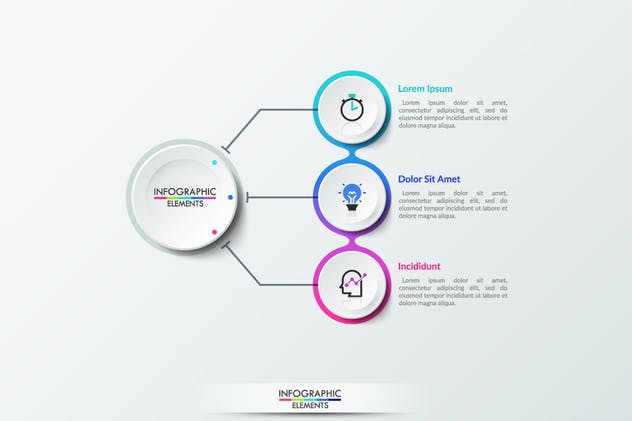 项目策划PPT模板信息图表矢量素材v14 Pure Shape Infographic. Part 14插图(5)