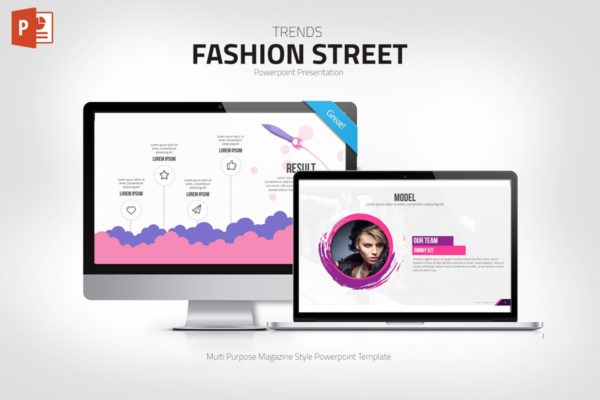 时尚品牌设计PPT幻灯片演示模板 Fashion Powerpoint Presentation