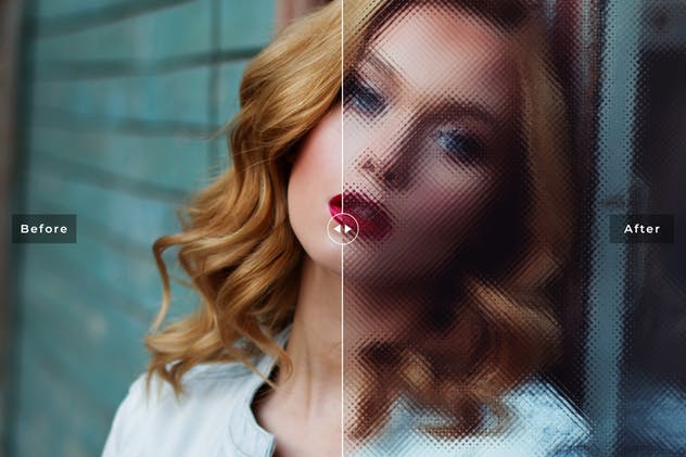 磨砂玻璃镜面效果照片后期处理PS动作 Glass Painting Photoshop Actions插图(3)