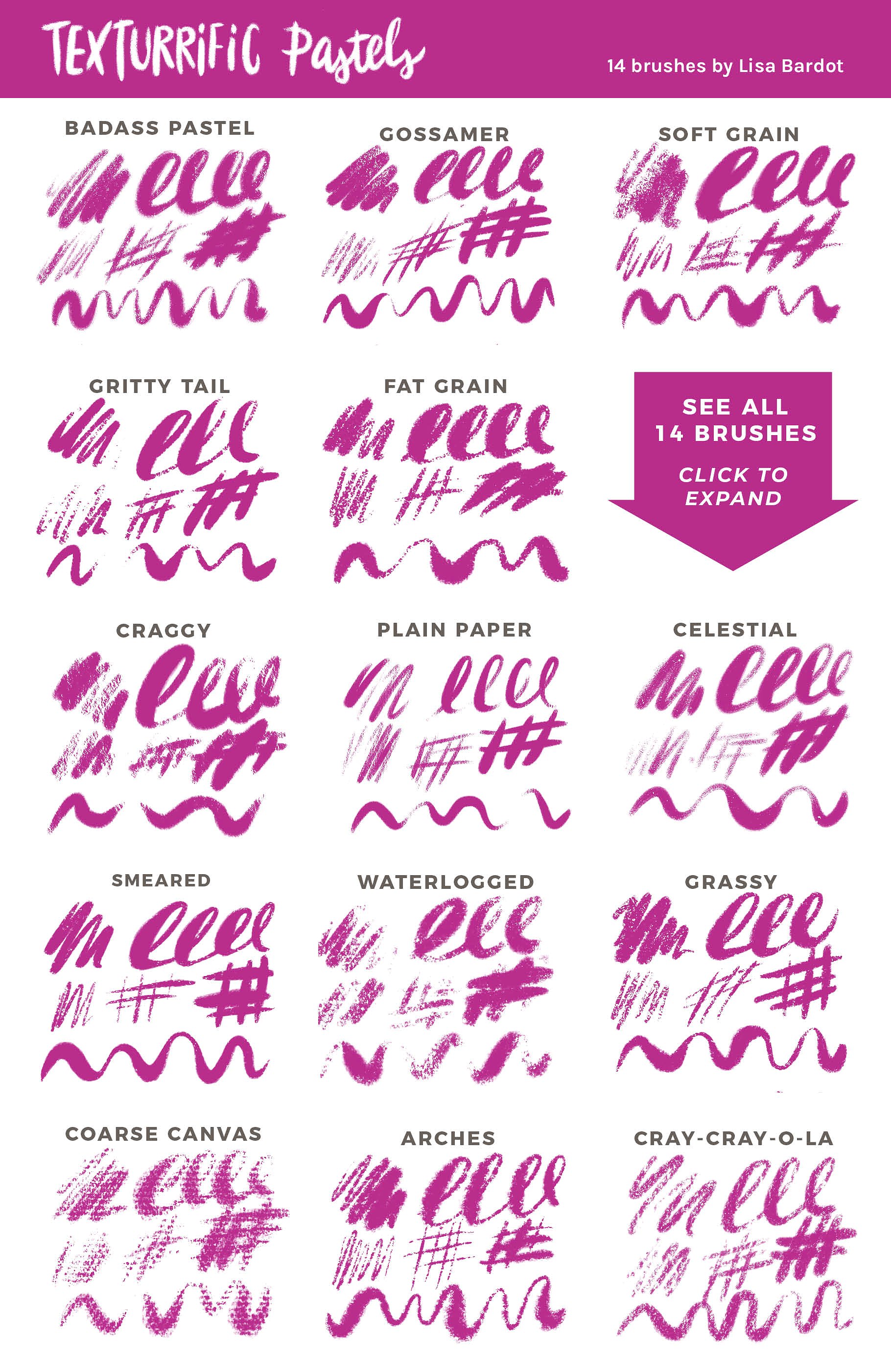 彩色粉笔蜡笔画Procreate专用笔刷 Texturrific Pastels for Procreate插图(8)